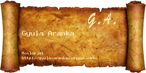 Gyula Aranka névjegykártya